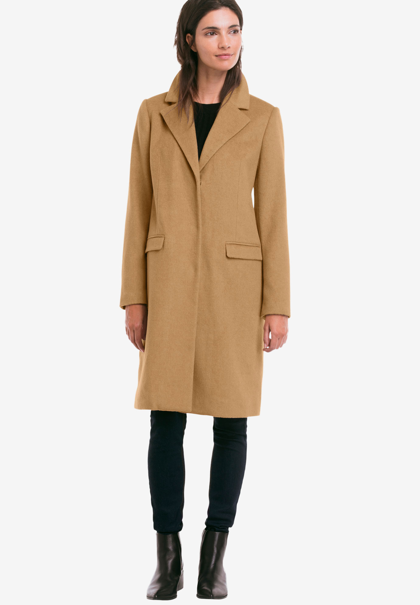 Chloe Snap Front Coat by ellos®| Plus Size Coats & Jackets | Jessica London
