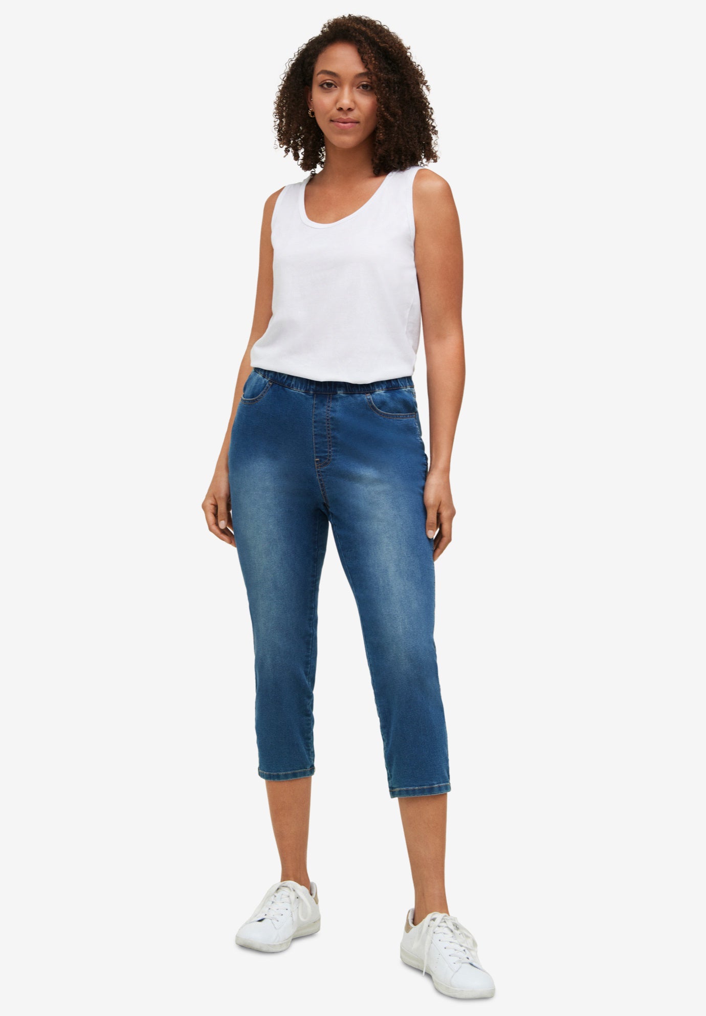 4-Pocket Capri Jegging | Jessica London