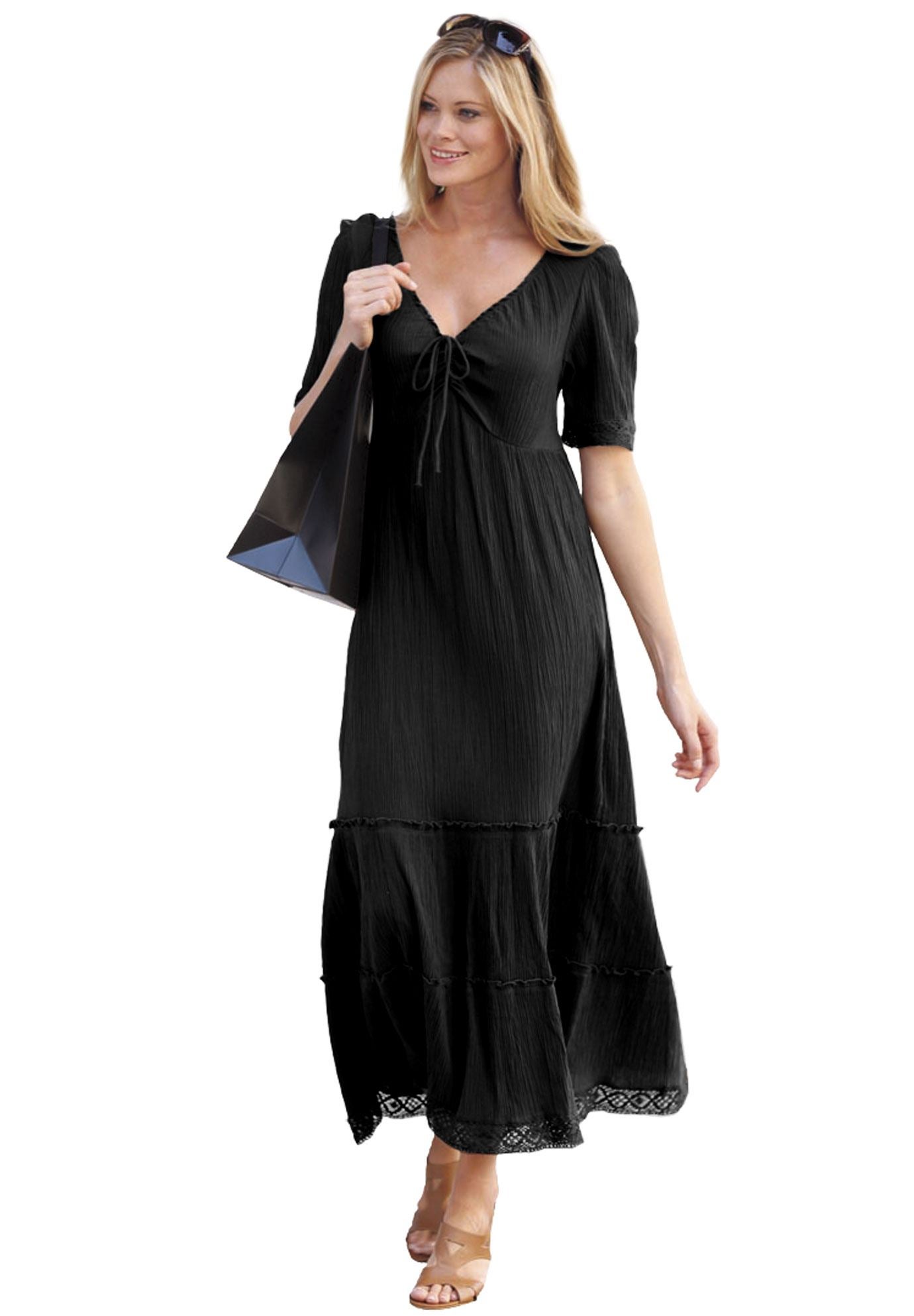 ellos Women's Gauze Maxi Dress