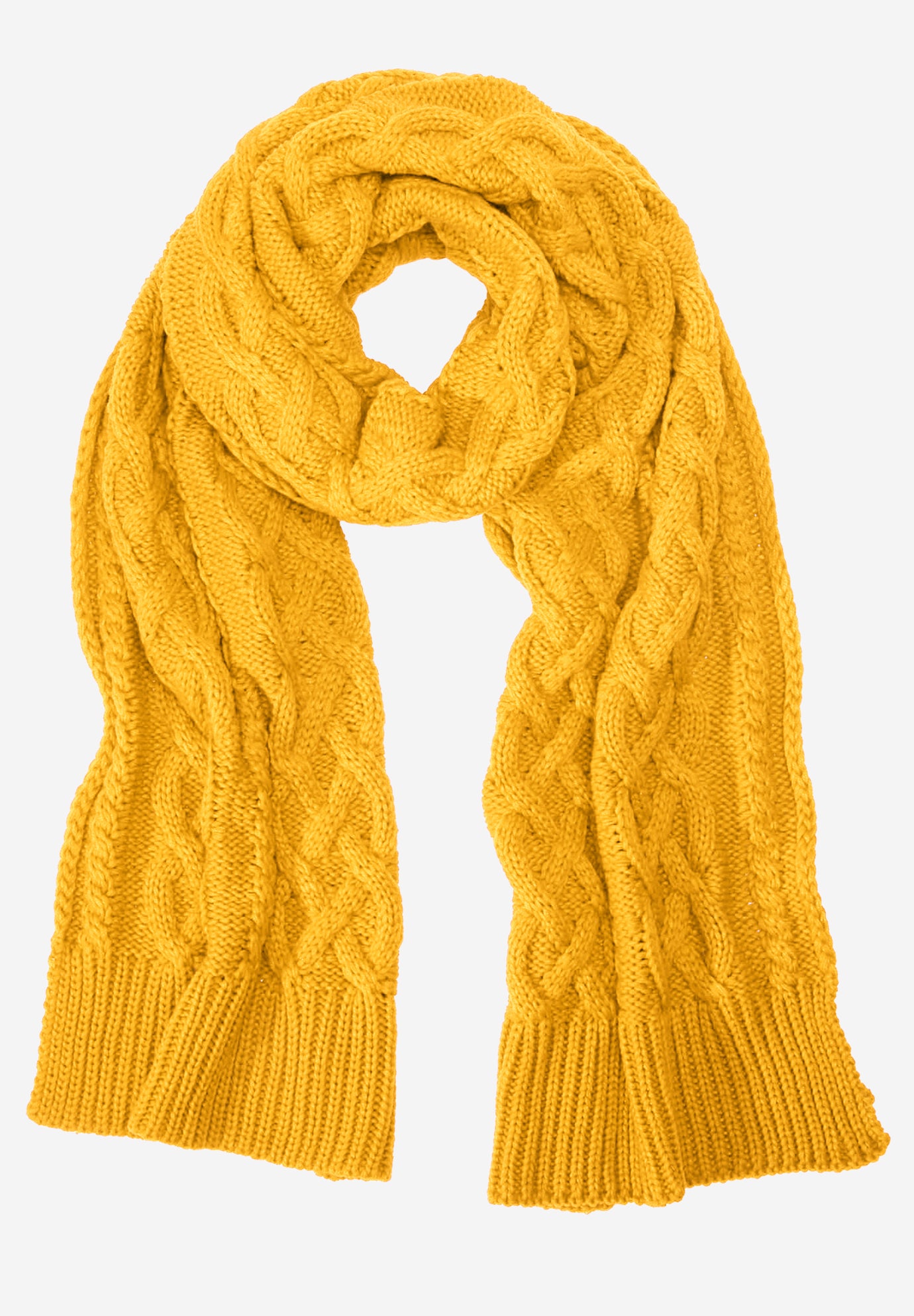 Cable Knit Scarf By Ellos Plus Size Scarves Gloves Jessica
