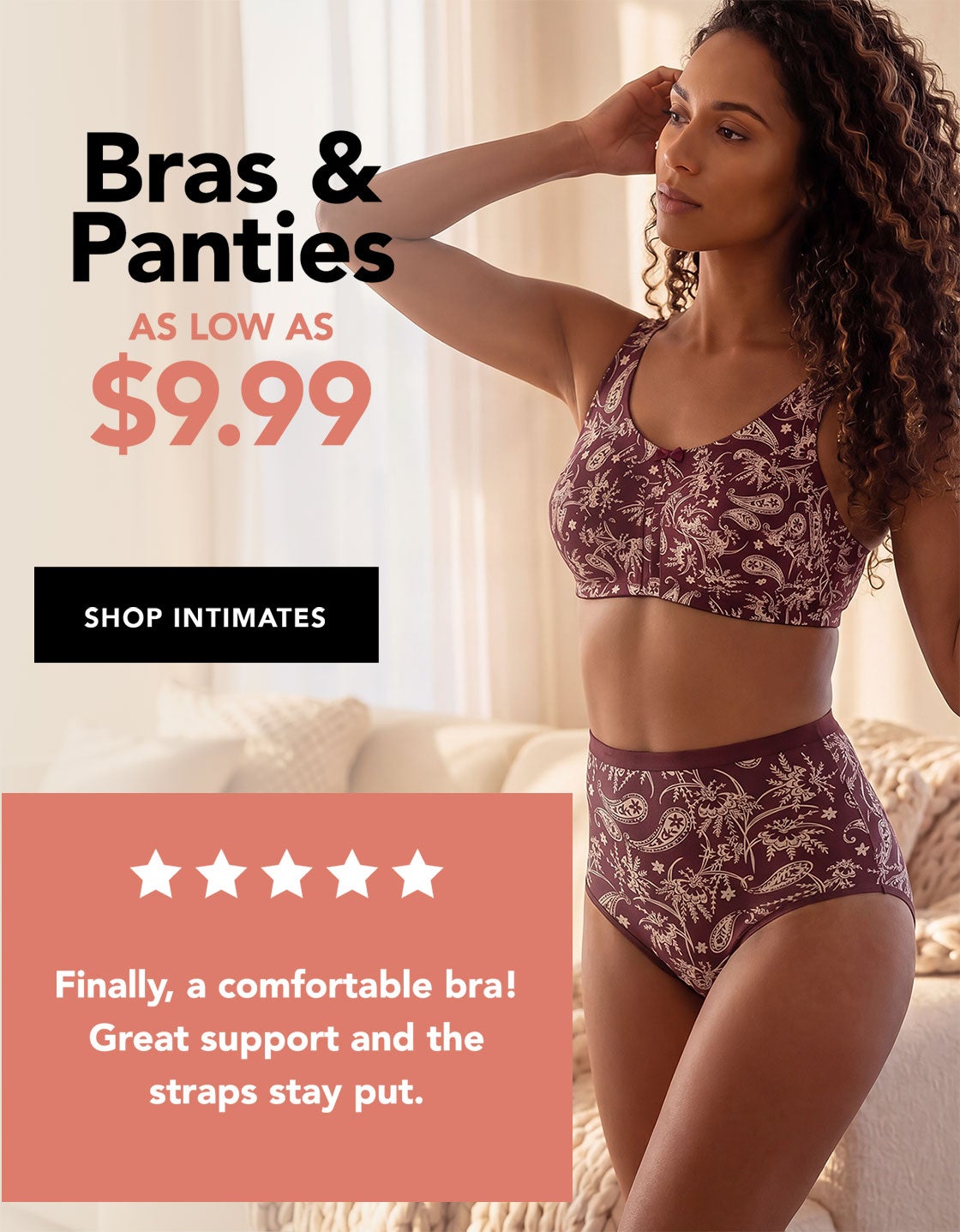 BRAS & PANTIES $9.99 SHOP INTIMATES
