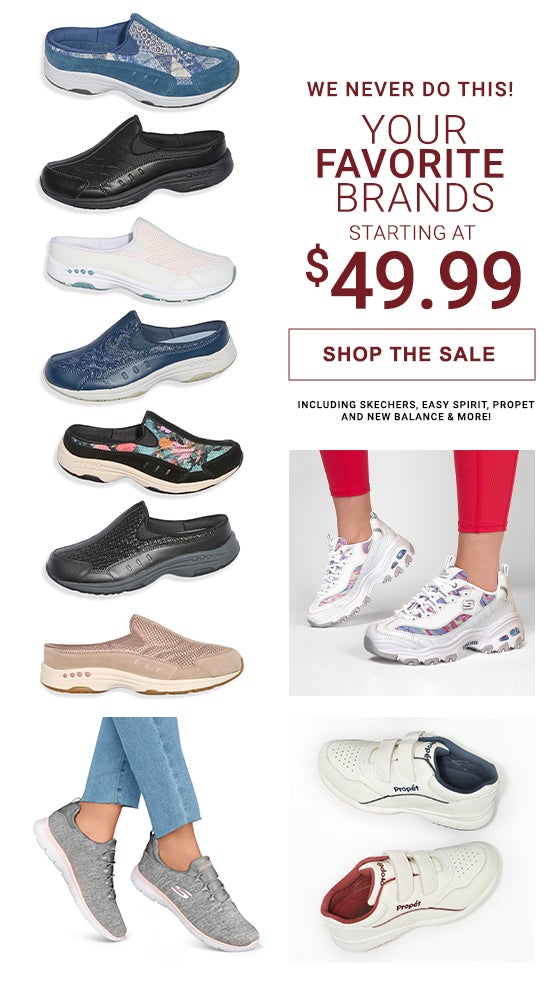 Your Favorite Shoe Brands starting at $49.99. Shop the Sale