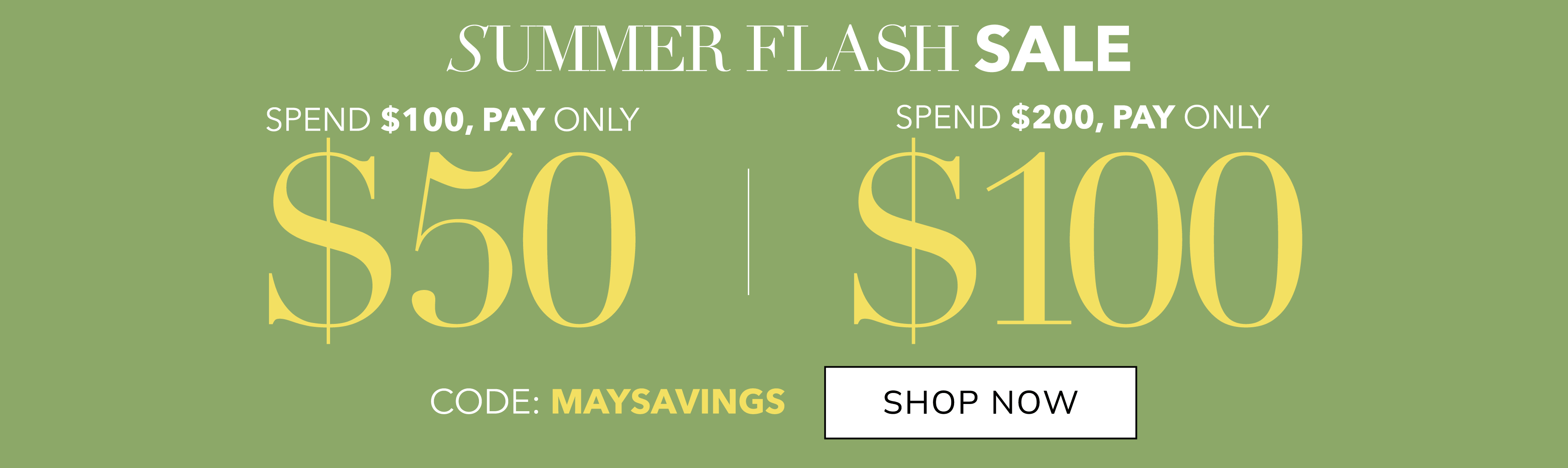 Summer flash sale