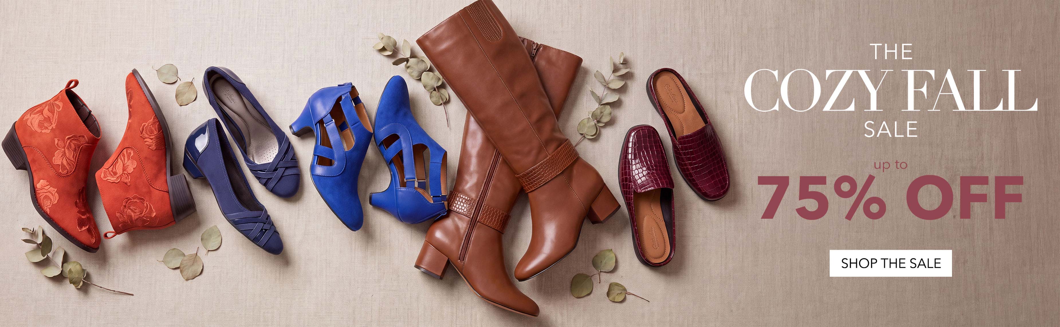THE COZY FALL SALE UPTO 75% OFF SHOP THE SALE