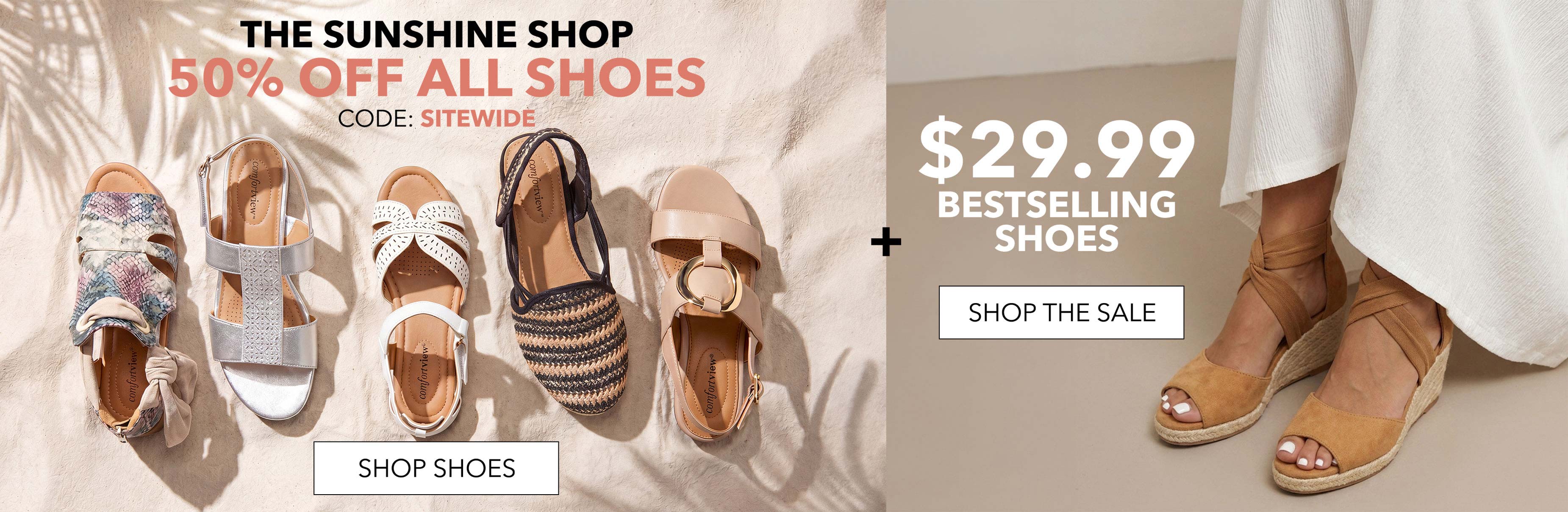 THE SUNSHINE SHOP 50% OFF ALL SHOES 