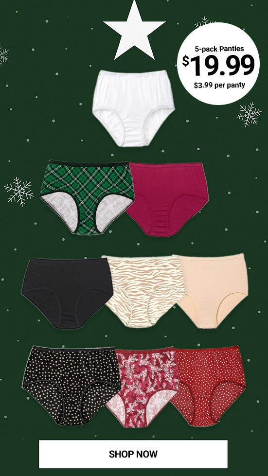panties 19.99 5 Packs shop now