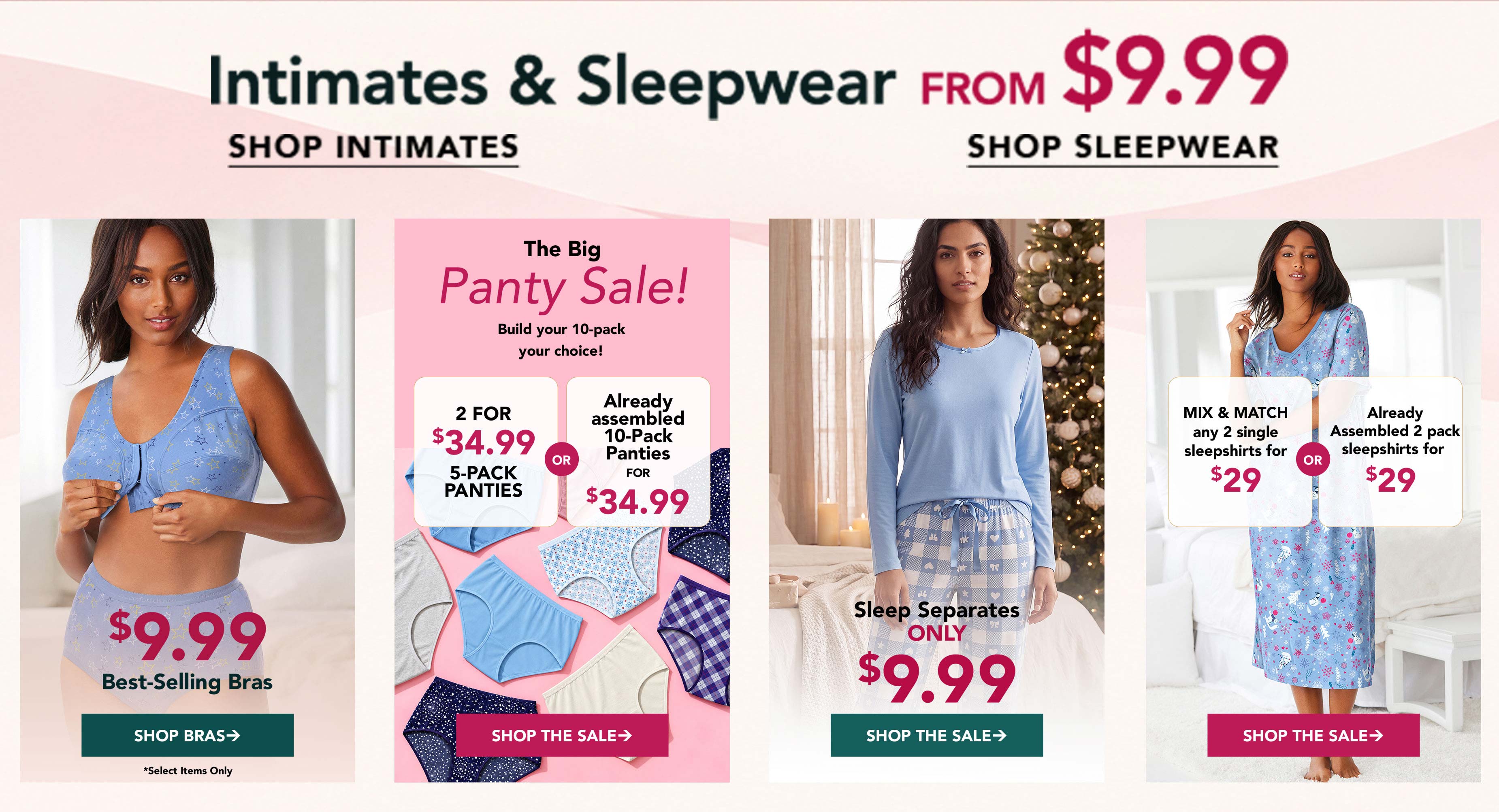 INTIMATES & SLEEP FROM 9.99