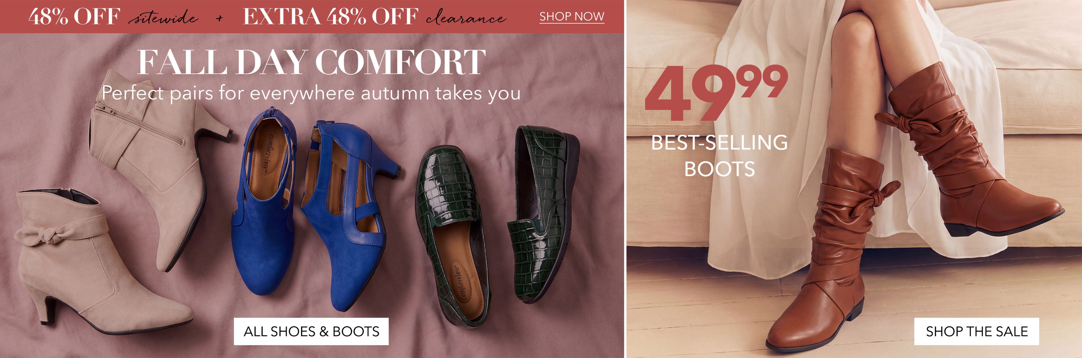 SITEWIDE SALE! 48% OFF SHOP ALL SHOES & BOOTS