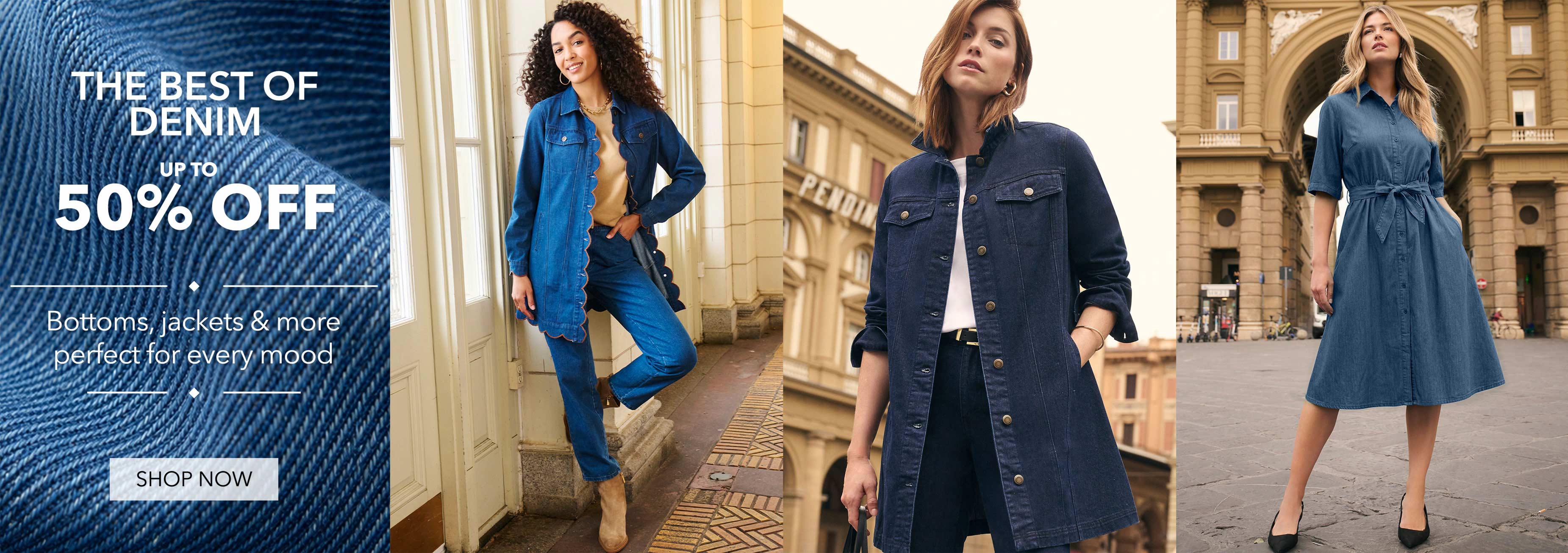 THE BEST DENIM UPTO 50% OFF SHOP NOW