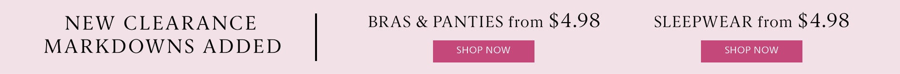 New Clearance Markdowns Added