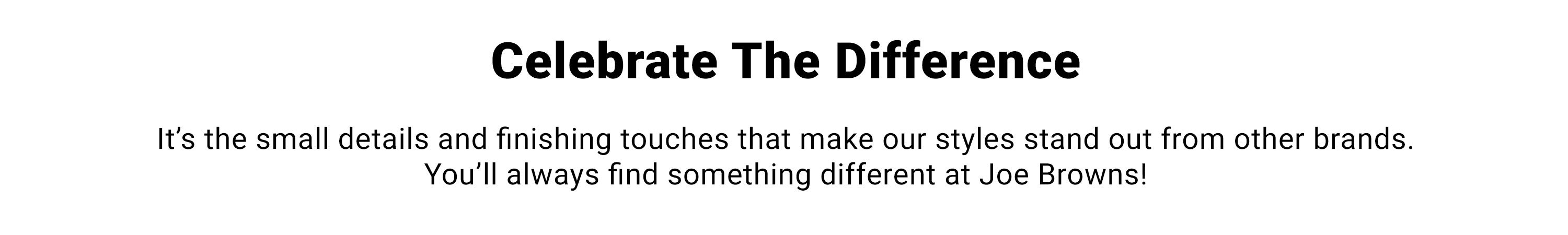 Celebrate the Difference