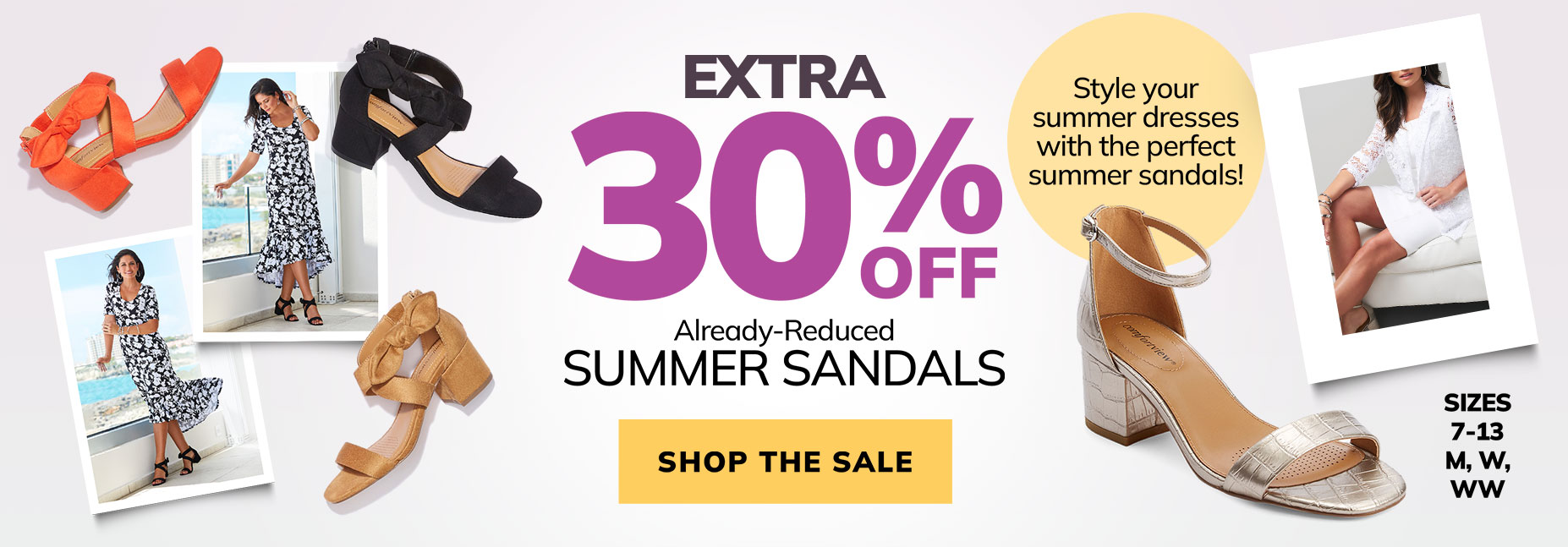 Extra 30% off - Already reduced summer sandals