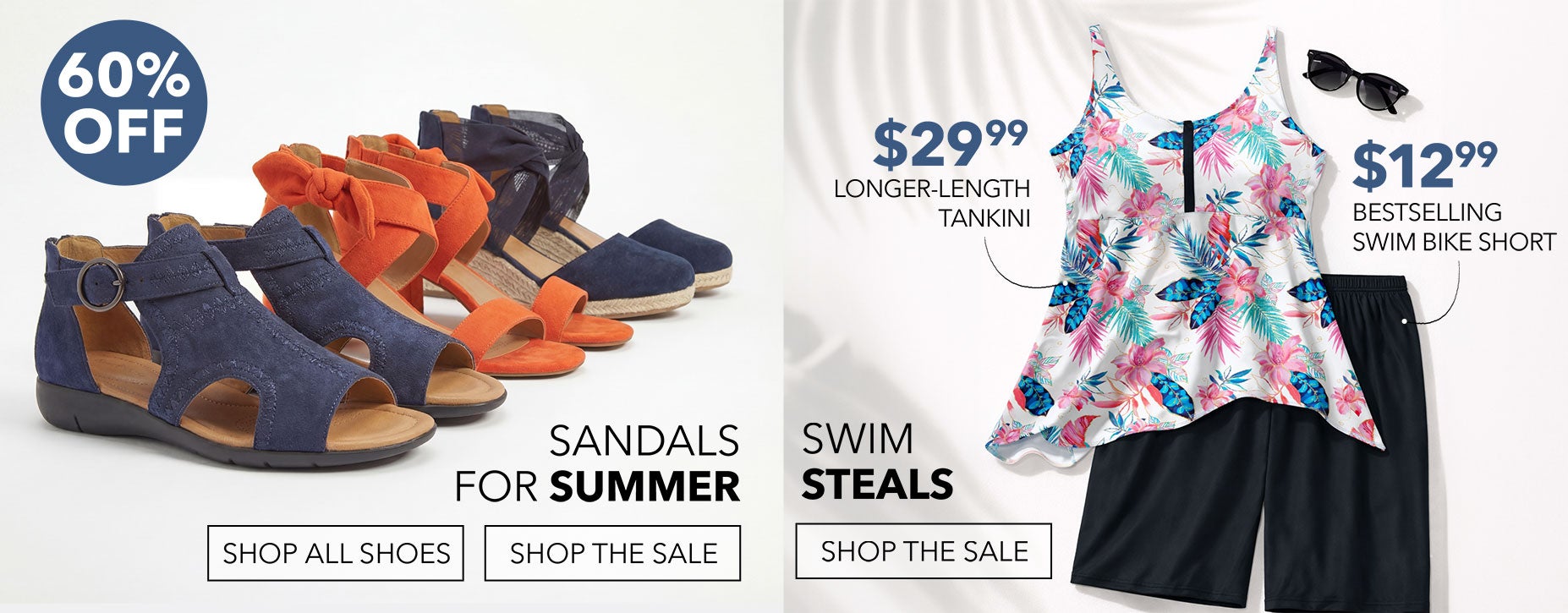 SANDALS AND SWIMWEAR