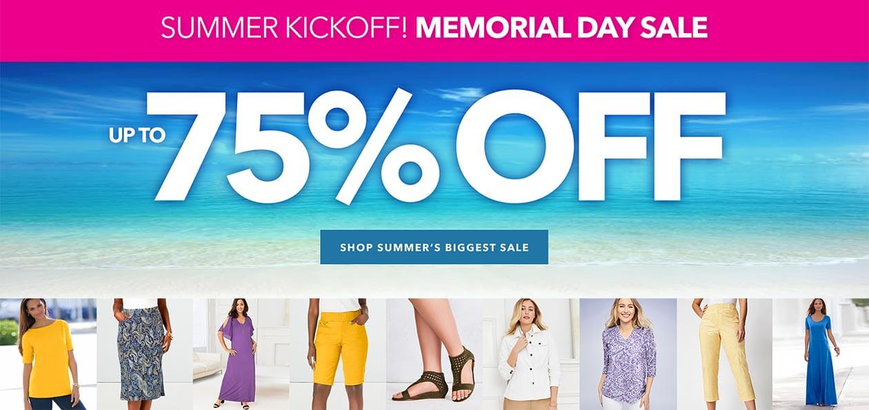 UP TO 75% off- shop the summer sale