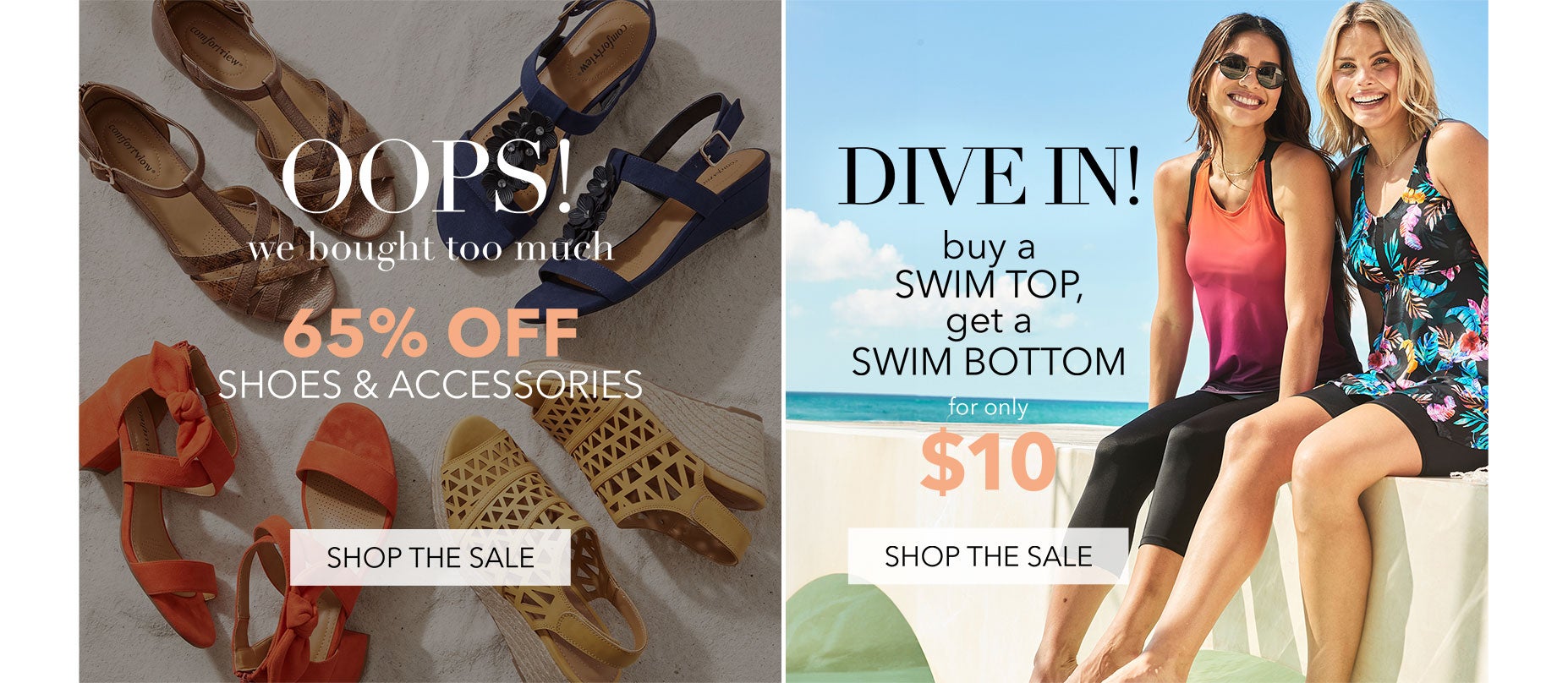 Shoes and Swim Shop the sale