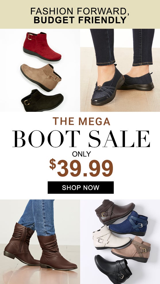 The Mega Boot Sale only $39.99. Shop Now