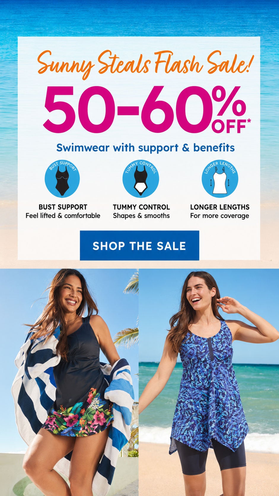 Sunny Steals 50-60% OFF Shop The Sale