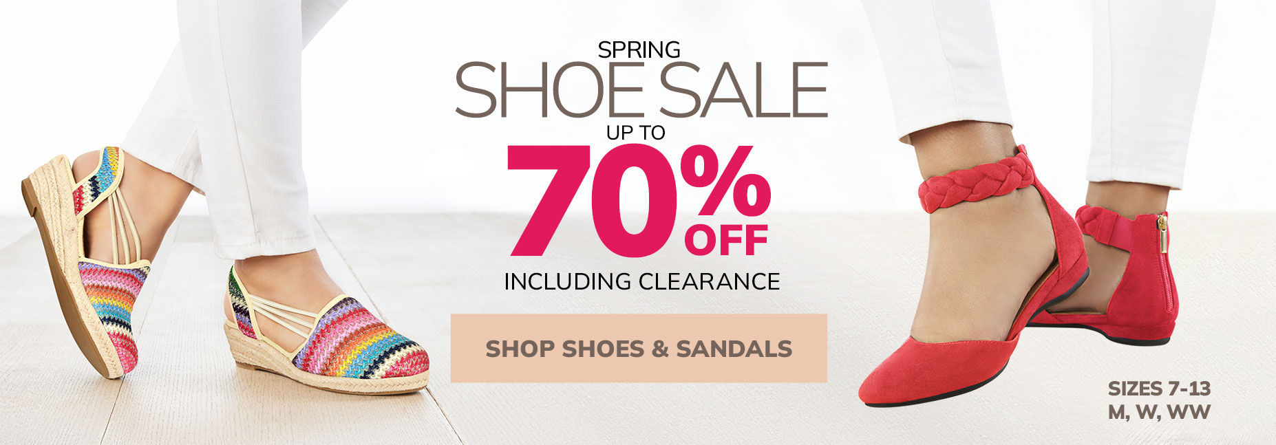Up to 70% Off - Spring Shoe Sale