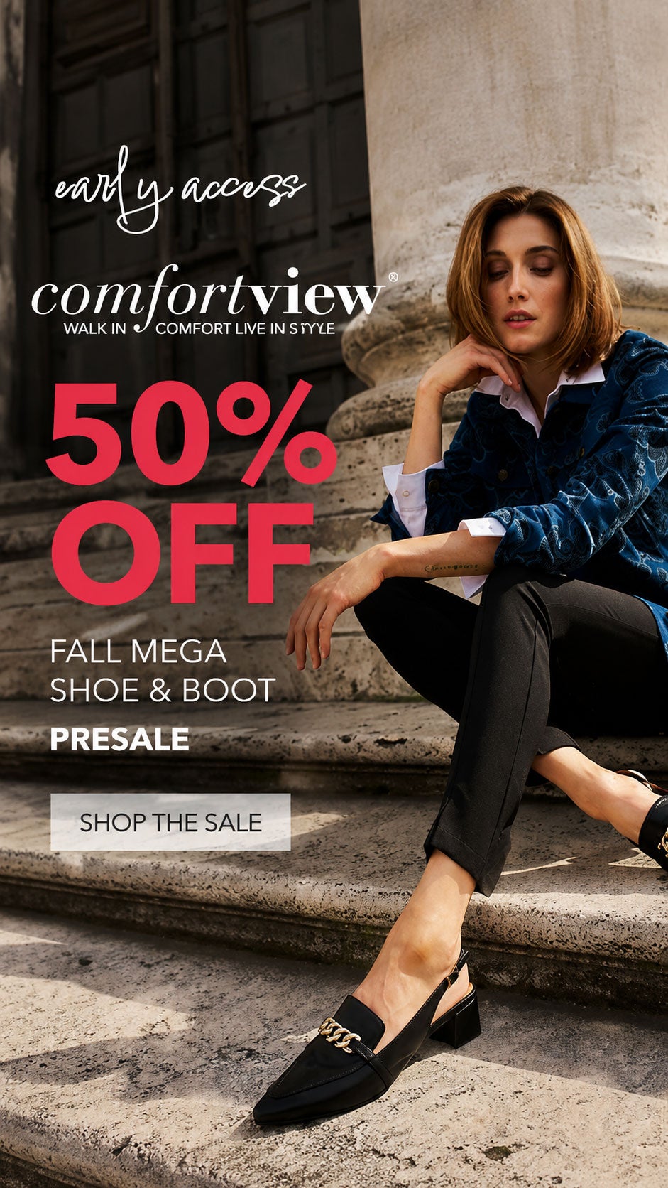 50% OFF SHOE & BOOT PRESALE SHOP THE SALE