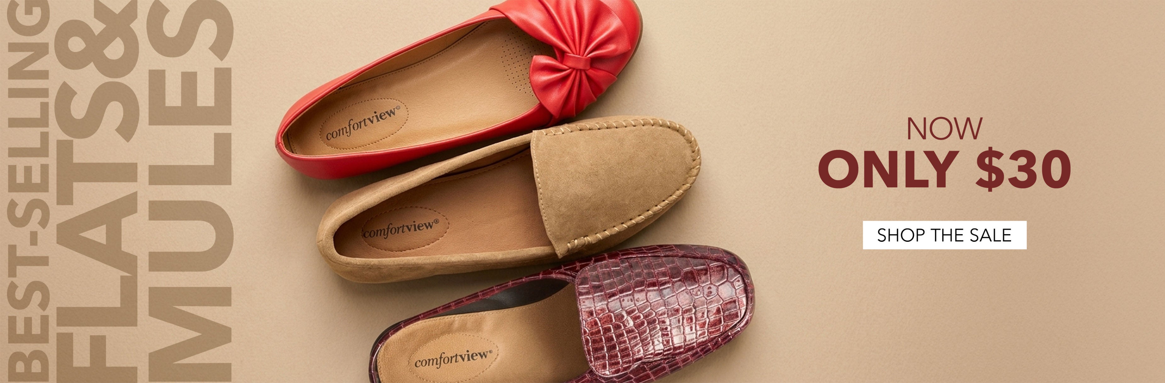 BEST SELLING FLATS AND MULES SHOP THE SALE