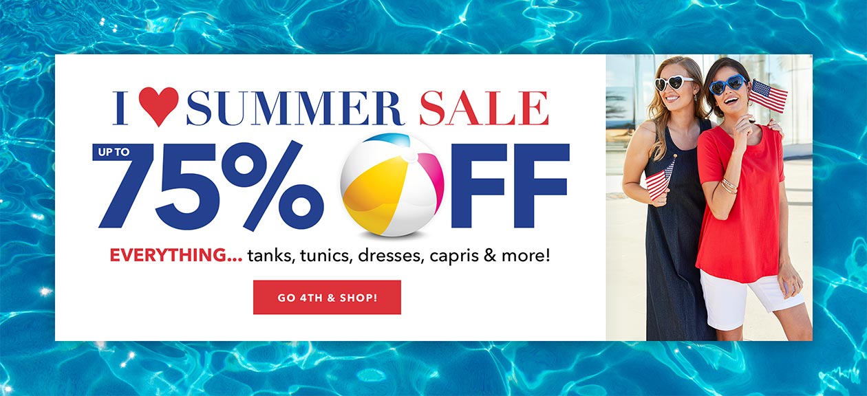 SUMMER SALE! - UP TO 75% off  - shop now